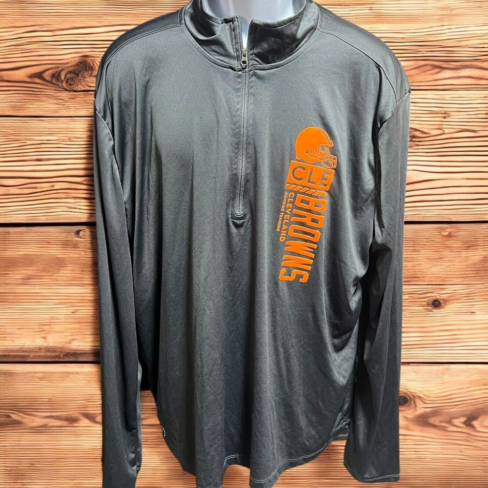 Cleveland Browns NFL Team‎ Mens 1/4 Zip Pullover Size XL  Athletic